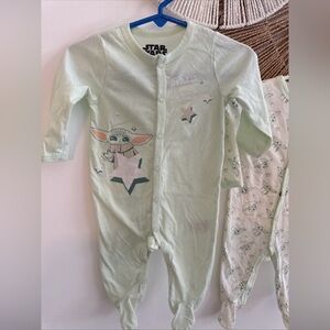 Star Wars Baby Yoda Footie - Mint Green